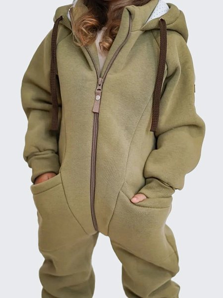 Комбинезон с карманами футер с начесом