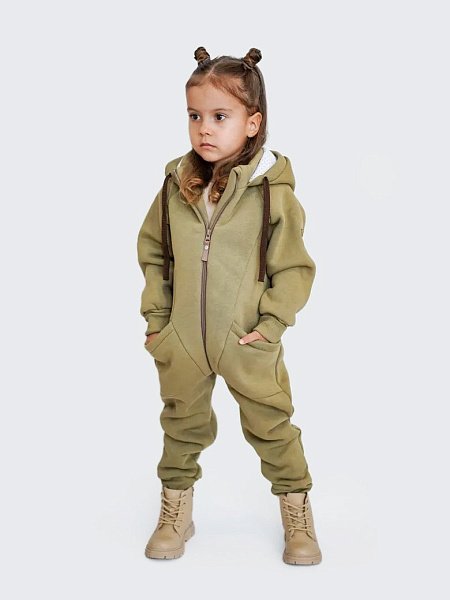 Комбинезон с карманами футер с начесом