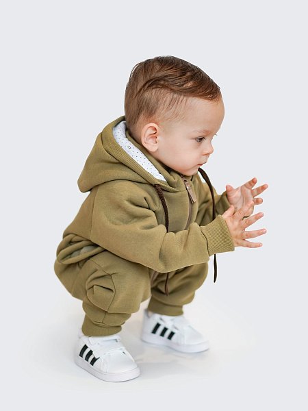 Комбинезон с карманами футер с начесом