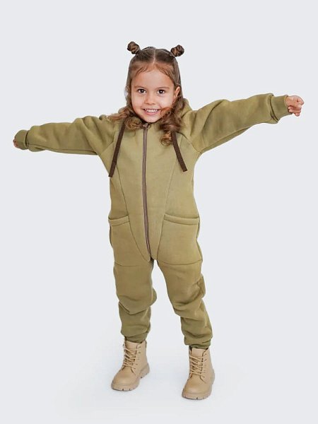 Комбинезон с карманами футер с начесом