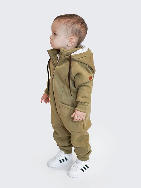 Комбинезон с карманами футер с начесом