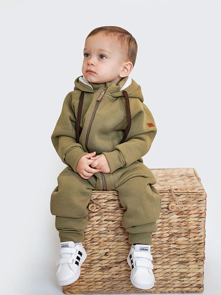 Комбинезон с карманами футер с начесом