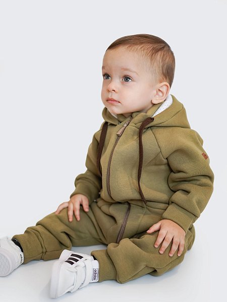 Комбинезон с карманами футер с начесом